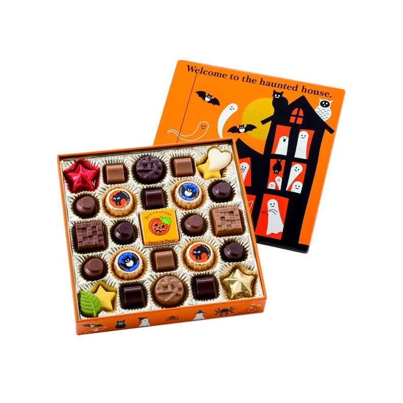 Halloween Chocolate Box Orange Black Spooky