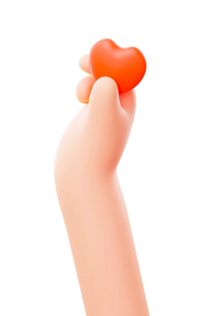 Hand Heart Red Soft