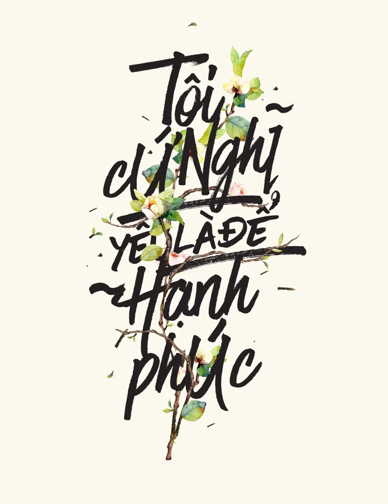 Handwriting Nature Typography Art Design