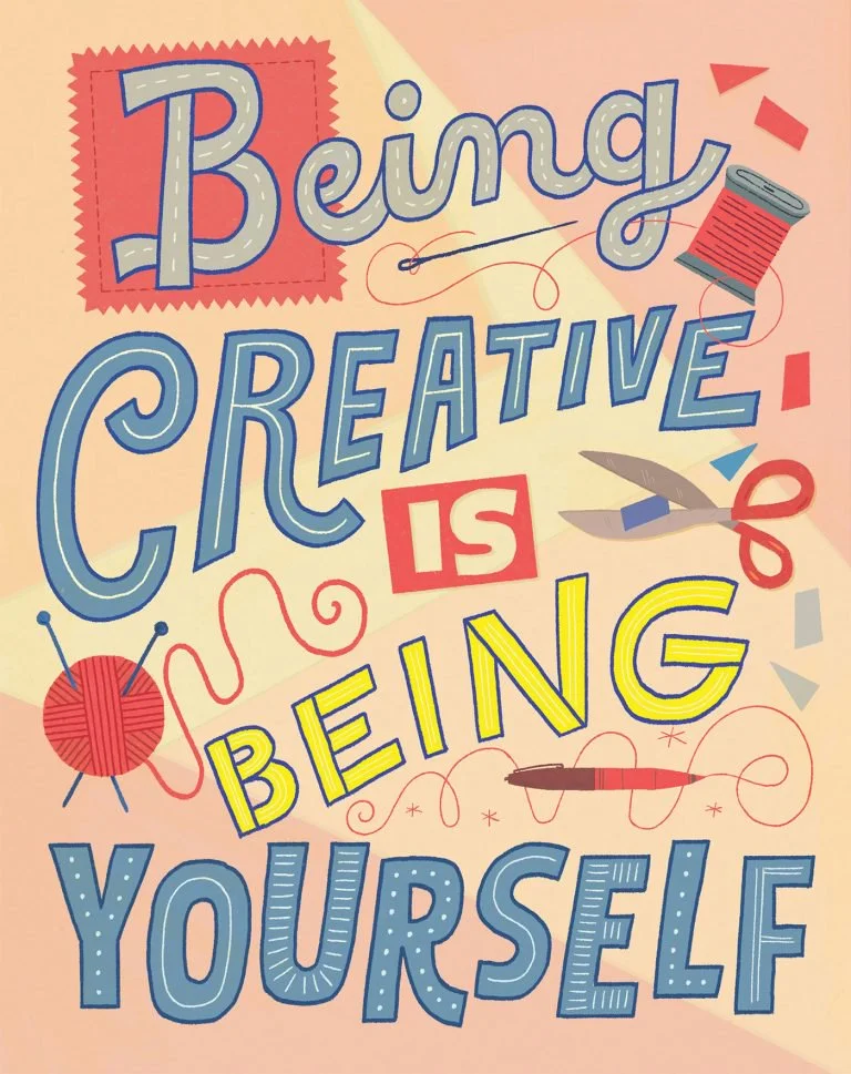 Handwritten Rounded Creative Vibrant Multicolored Textured Typography Design