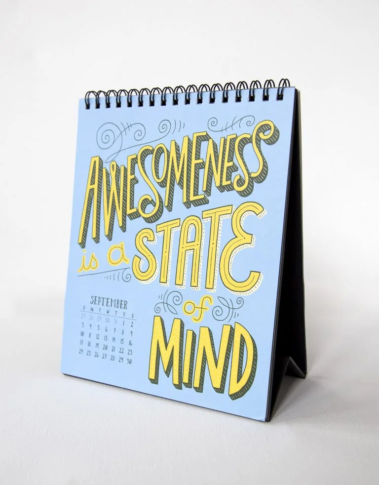 Handwritten Rounded Yellow Black Outline Swirls Typography Design