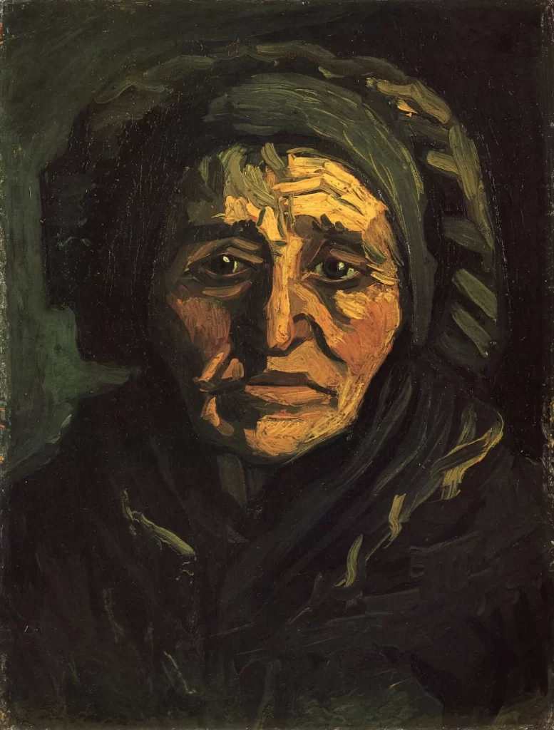 Head of a Peasant Woman with a Greenish Lace Cap Van Gogh