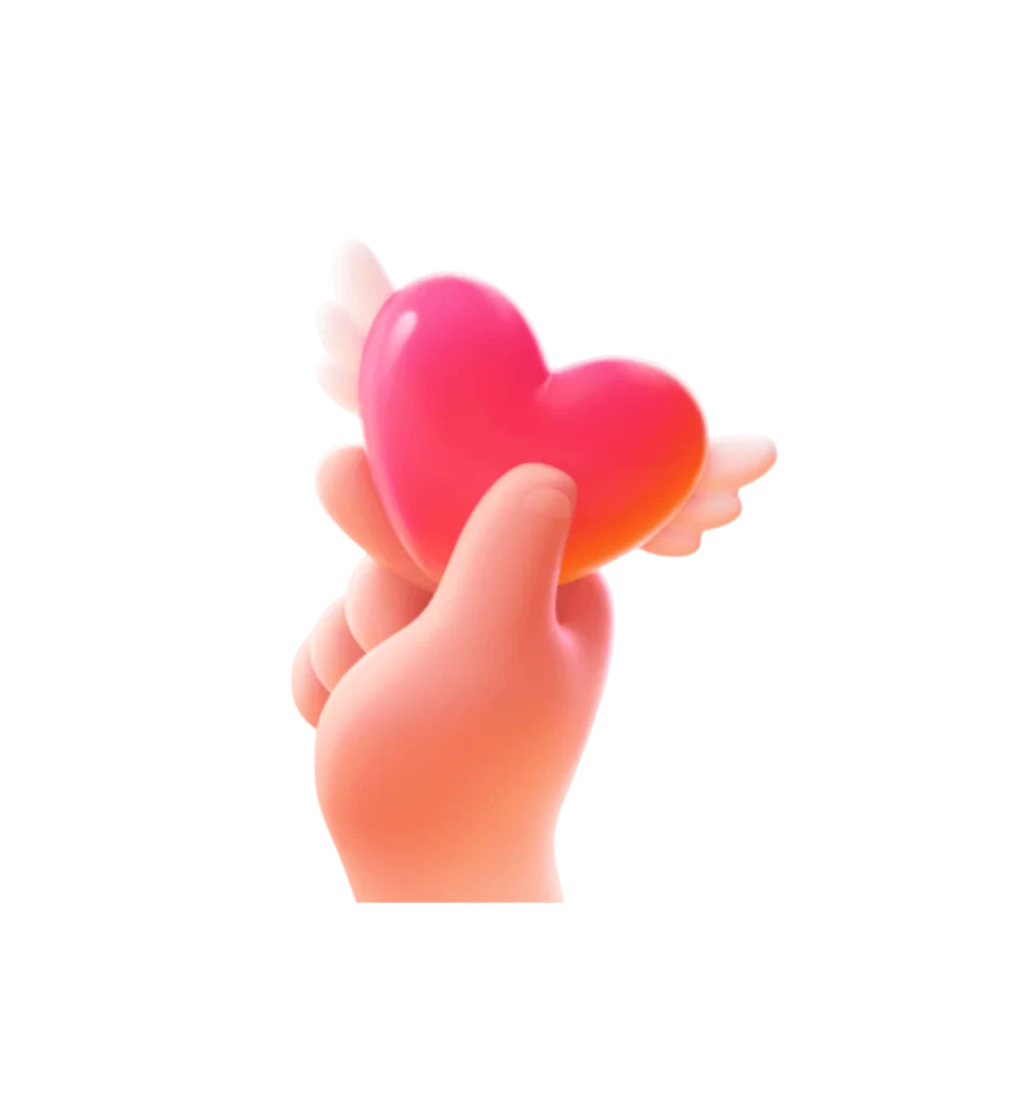 Heart Wings Hand Love