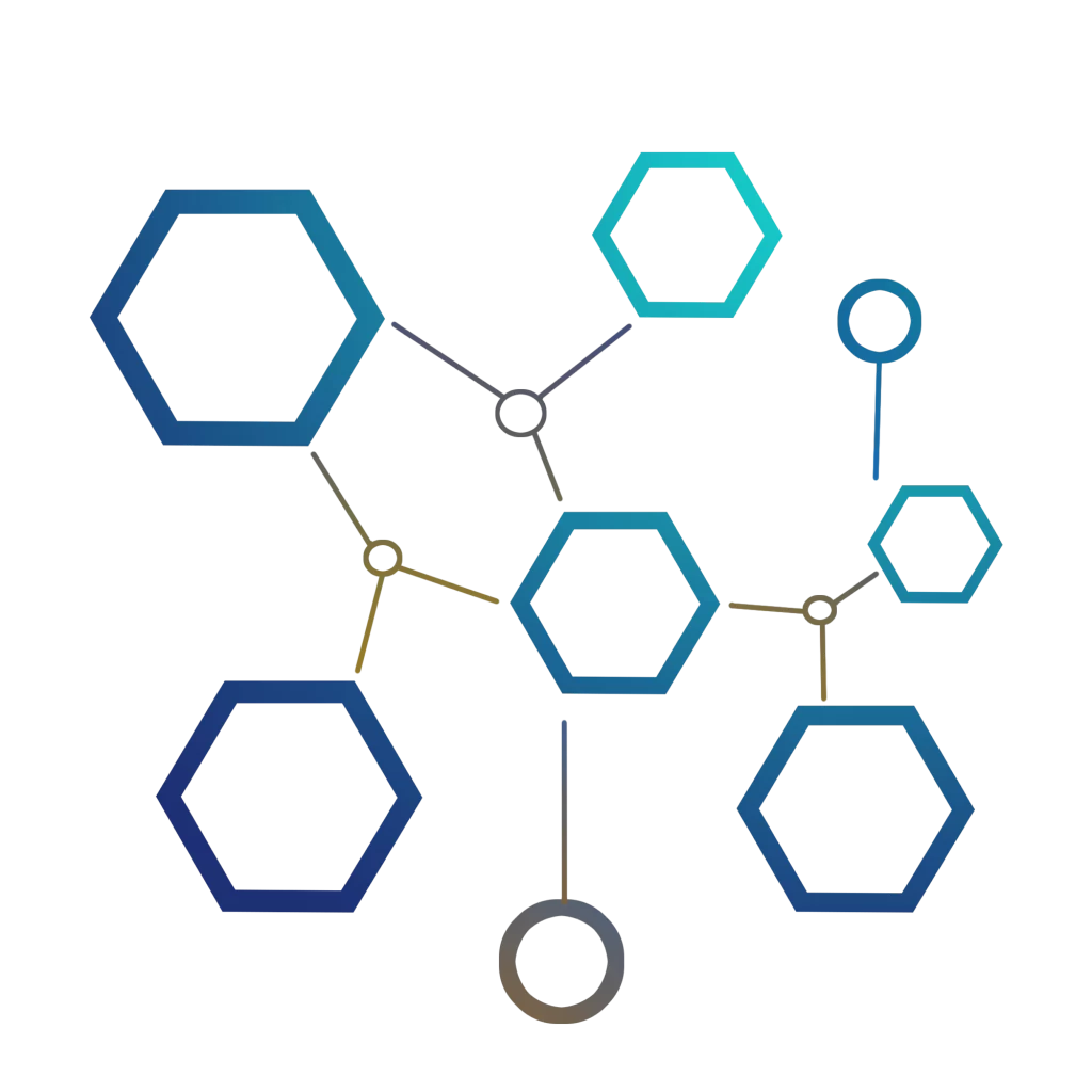 Hexagons Network Connections Blue Circles