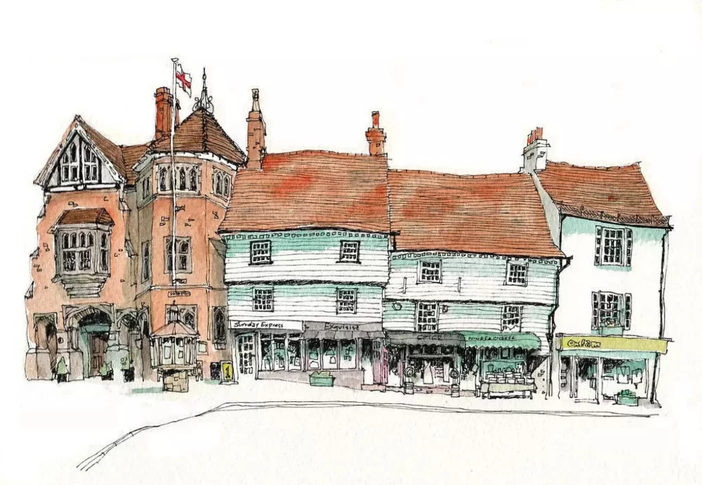 Historic Buildings Architecture Shops Flag Street