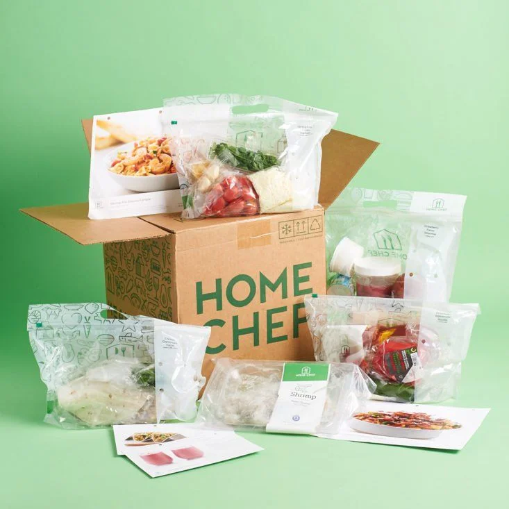 Home Chef Meal Kit Fresh Ingredients Packaging