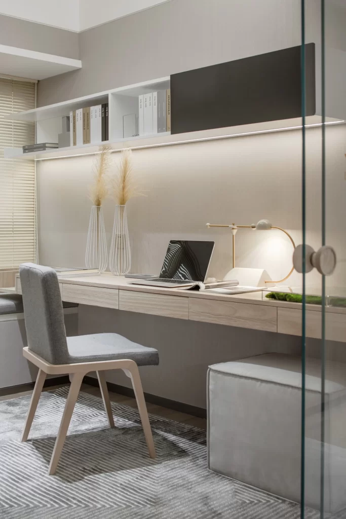 Home Office Scandinavian Light Wood Neutral White