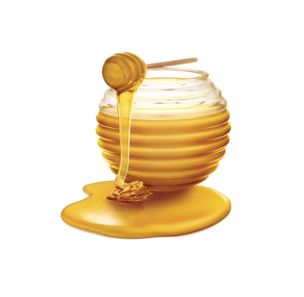 Honey Jar Dipper Flowing Liquid