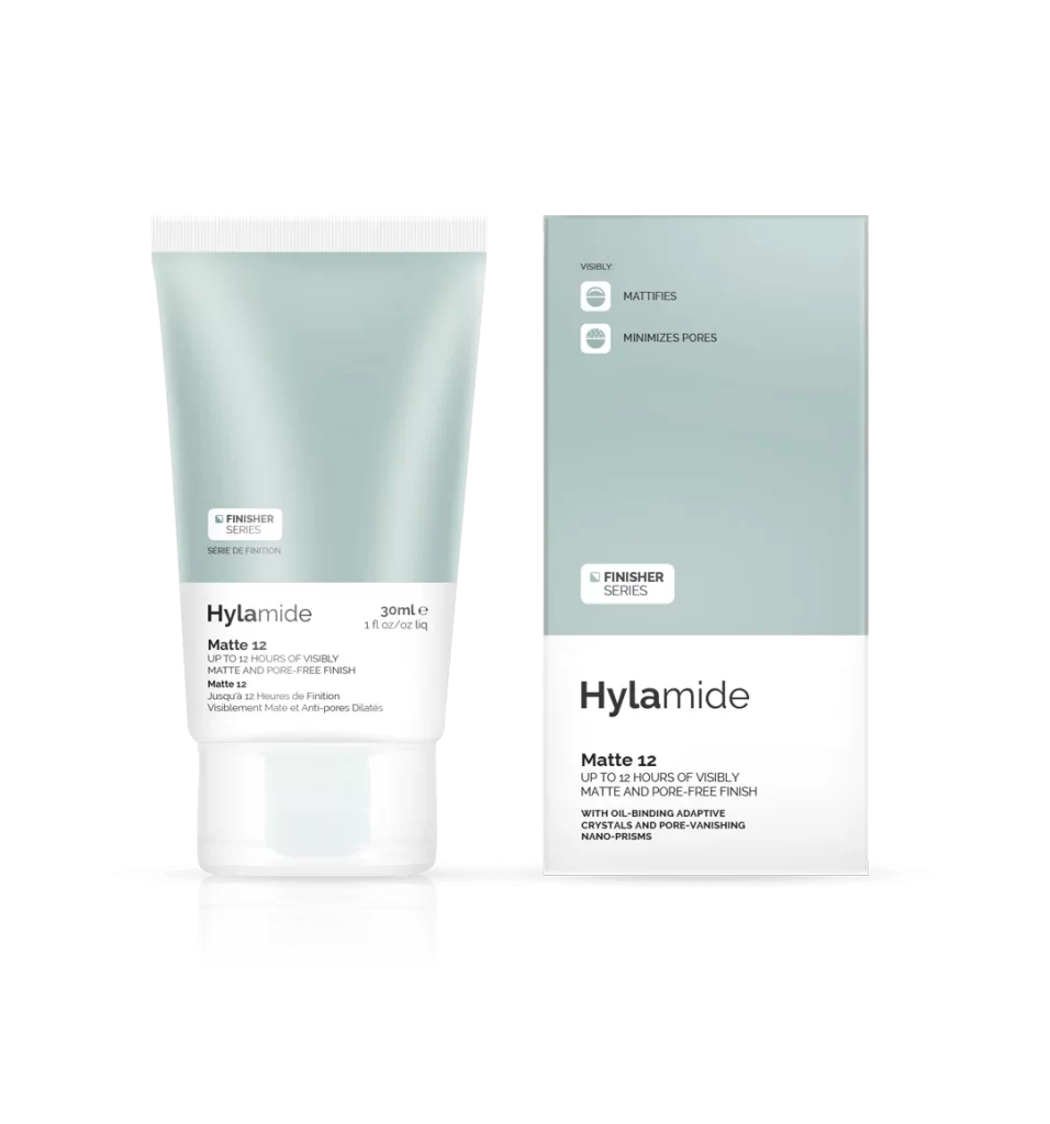 Hylamide Matte Finisher Series Minimalist Green White Packaging Design