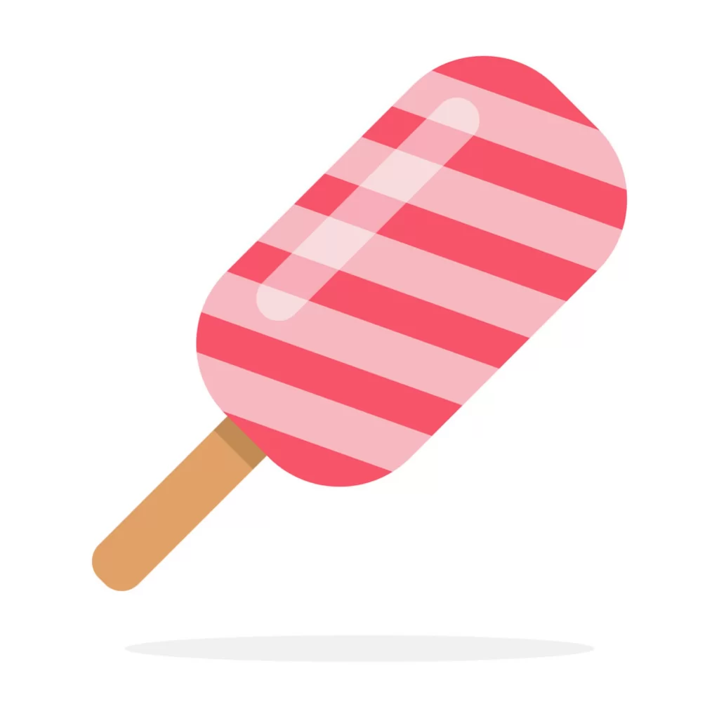 Ice Cream Popsicle Red Striped Sweet