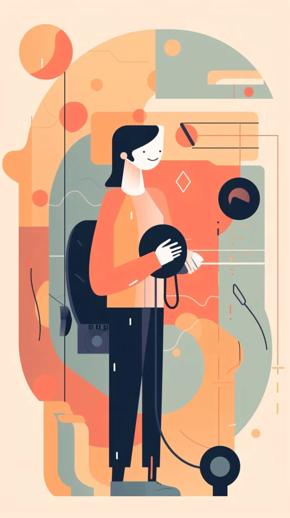 Illustration Abstract Orange Black