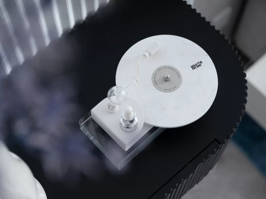 Industrial Chic Laboratory Black White Metal