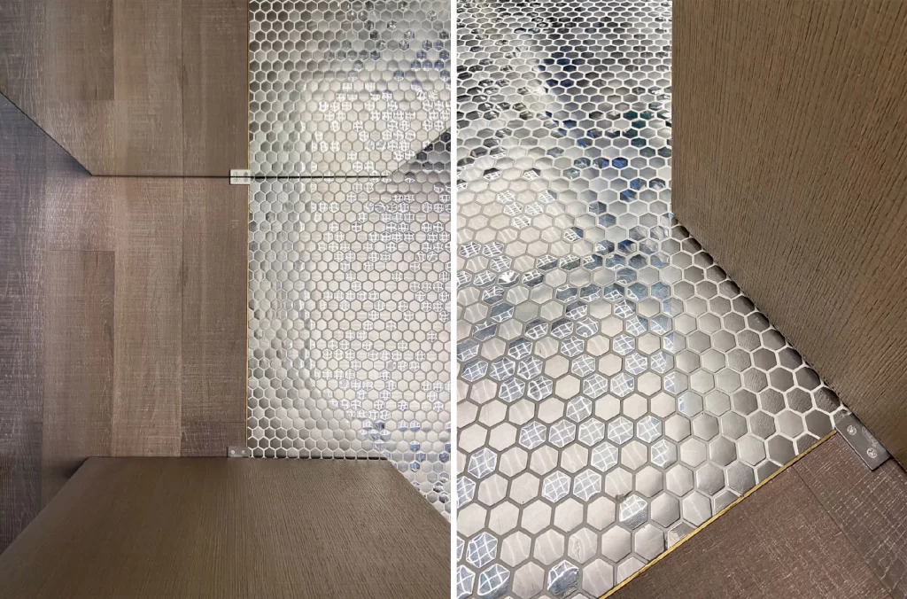 Industrial Chic Loft Neutral Metallics Hexagonal Pattern
