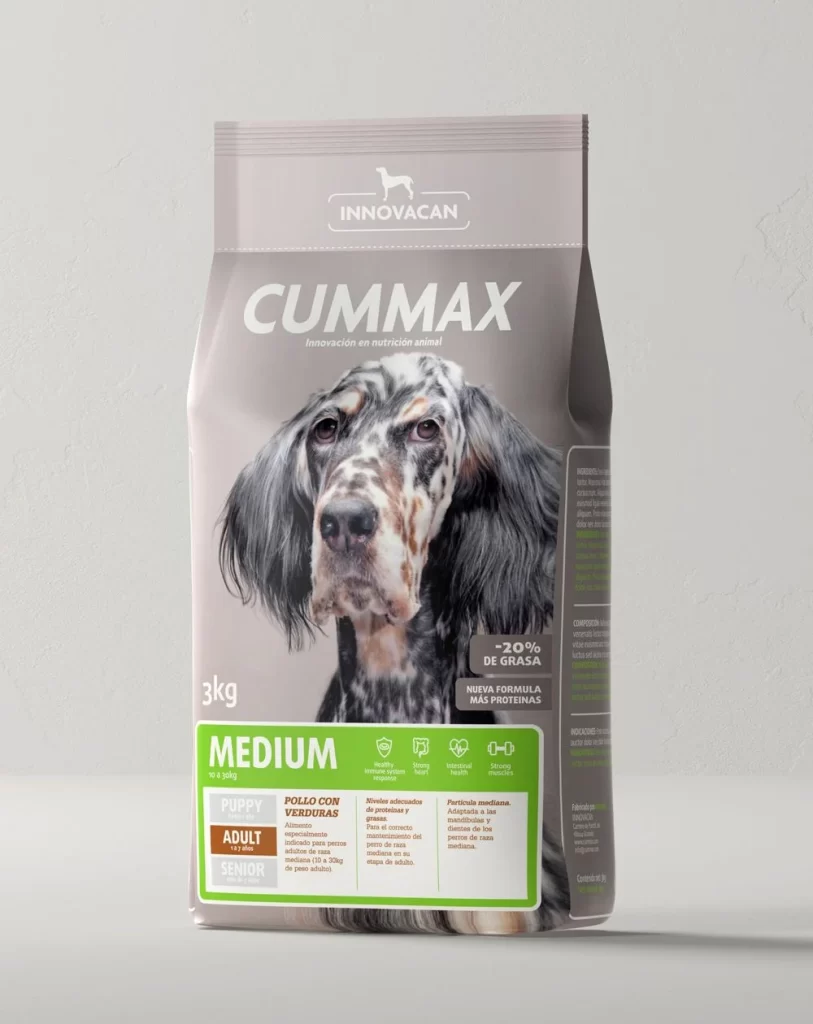 Innovacan Dog Food Chicken Vegetables Medium Brown Green