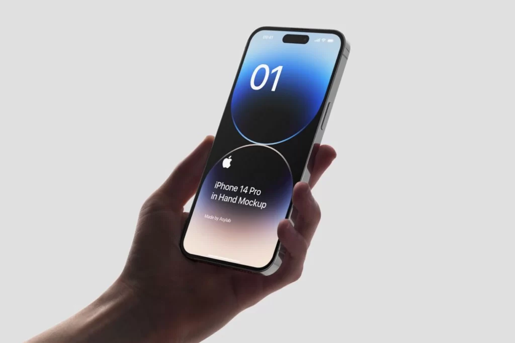 iPhone Mockup Handheld Display