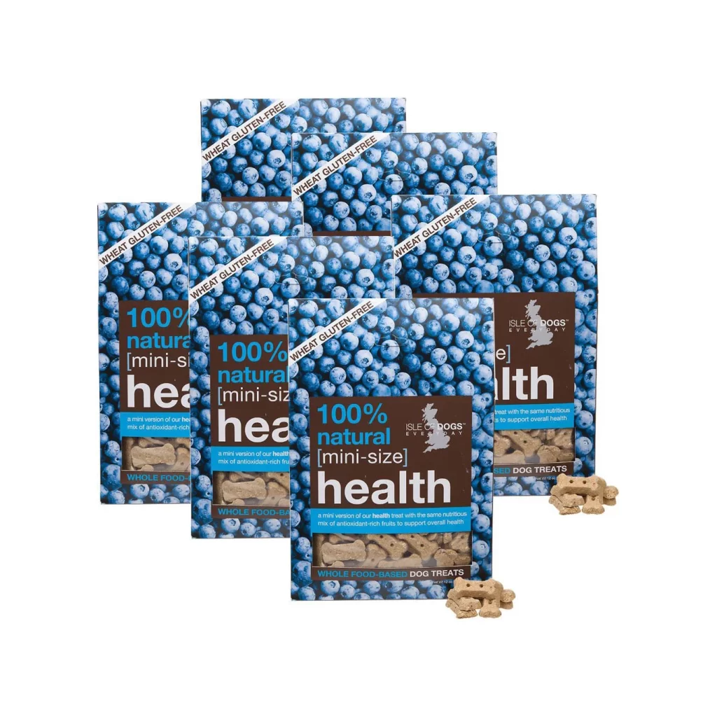 Isle of Dogs Dog Treats Blueberry Natural Mini-Size Brown Blue