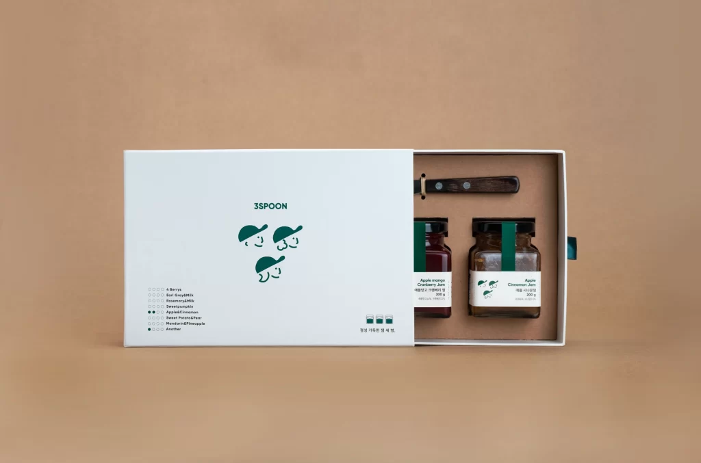 Jar Set White Green Minimalist Packaging Design