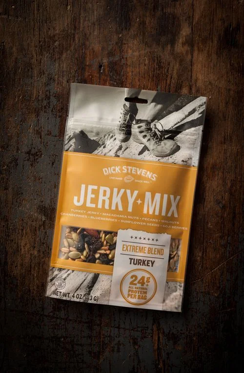 Jerky Mix Turkey Extreme Blend Yellow Black White