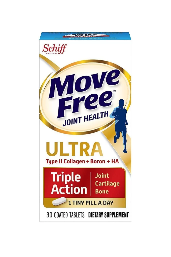 Joint Health Supplement White Gold Red Minimalist Design