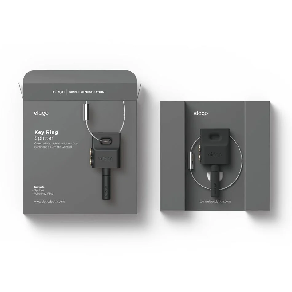 Key Ring Splitter Black Minimalist Product Design