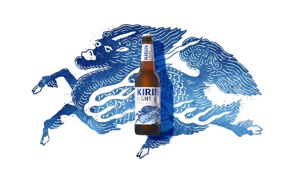 Kirin Light Beer Dragon Blue Bottle