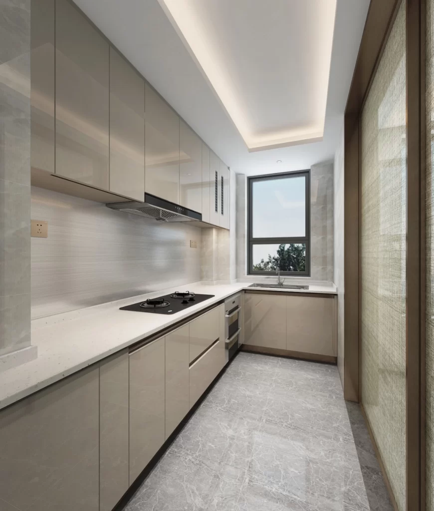 Kitchen Contemporary Beige Neutral Light Grey