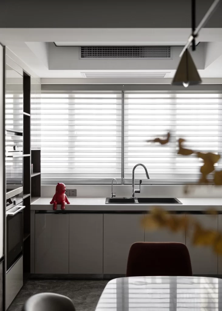 Kitchen Contemporary White Neutral Stainless Steel