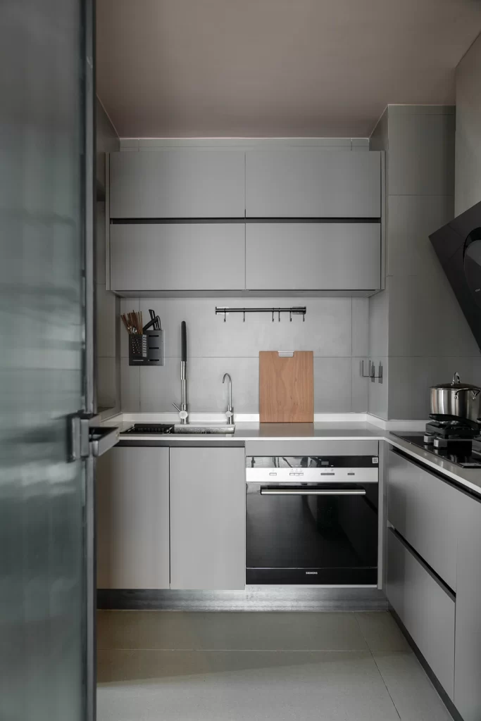 Kitchen Modern Grey Minimalist Stainless Steel Neutral
