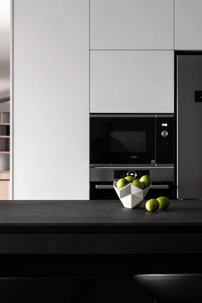 Kitchen Modern Minimalist White Black Stainless Steel