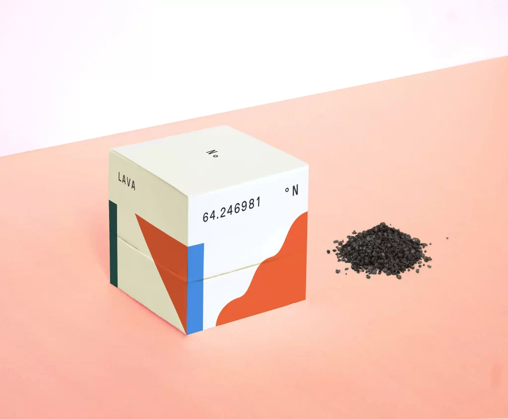 Lava Box Geometric Minimalist White Orange Black Design
