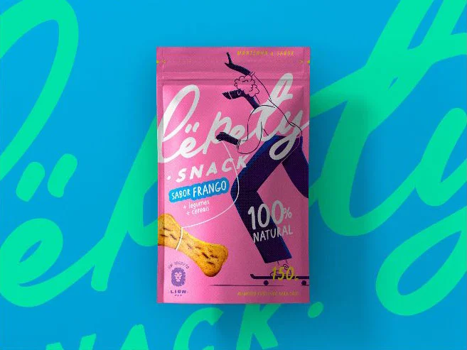 Le’Petty Snack Natural 100% Sabor Frango Pink Blue Yellow