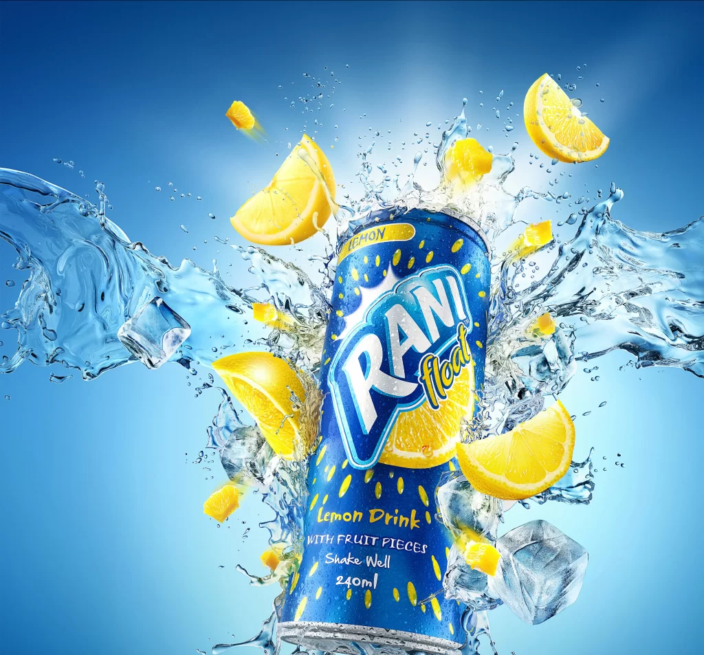 Lemon Drink Splash Can Ice