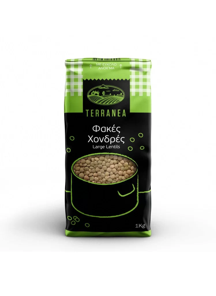 Lentils Terranea Green Black Illustrative