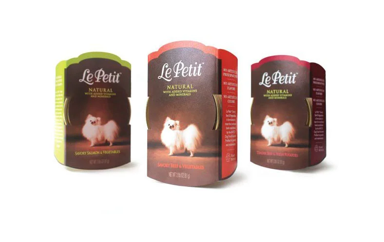 LePetit Dog Food Salmon Natural Brown Dog Illustration