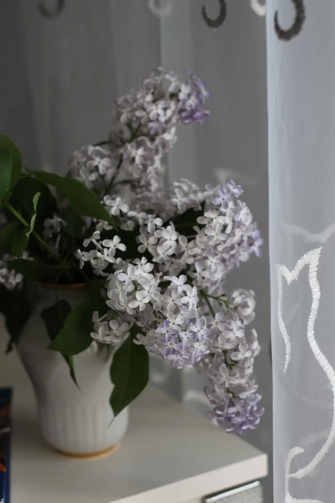 Lilac Purple Bloom Petals Vase