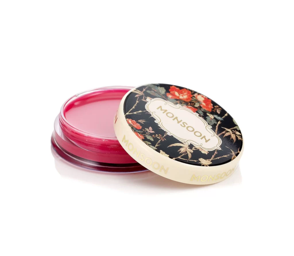 Lip Balm Floral Black Red Vintage Design