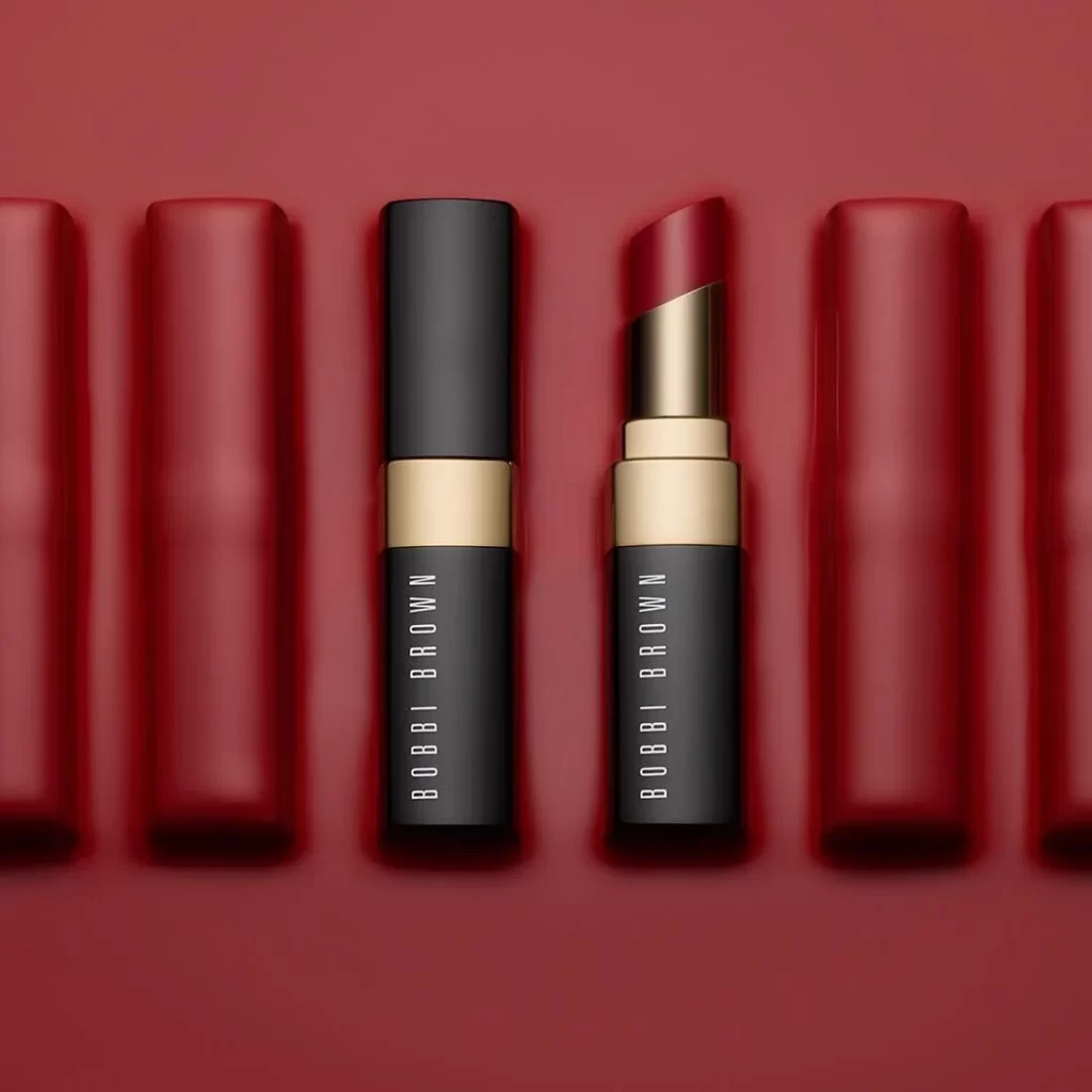 Lipstick Black Gold Luxurious Red Minimalist Design