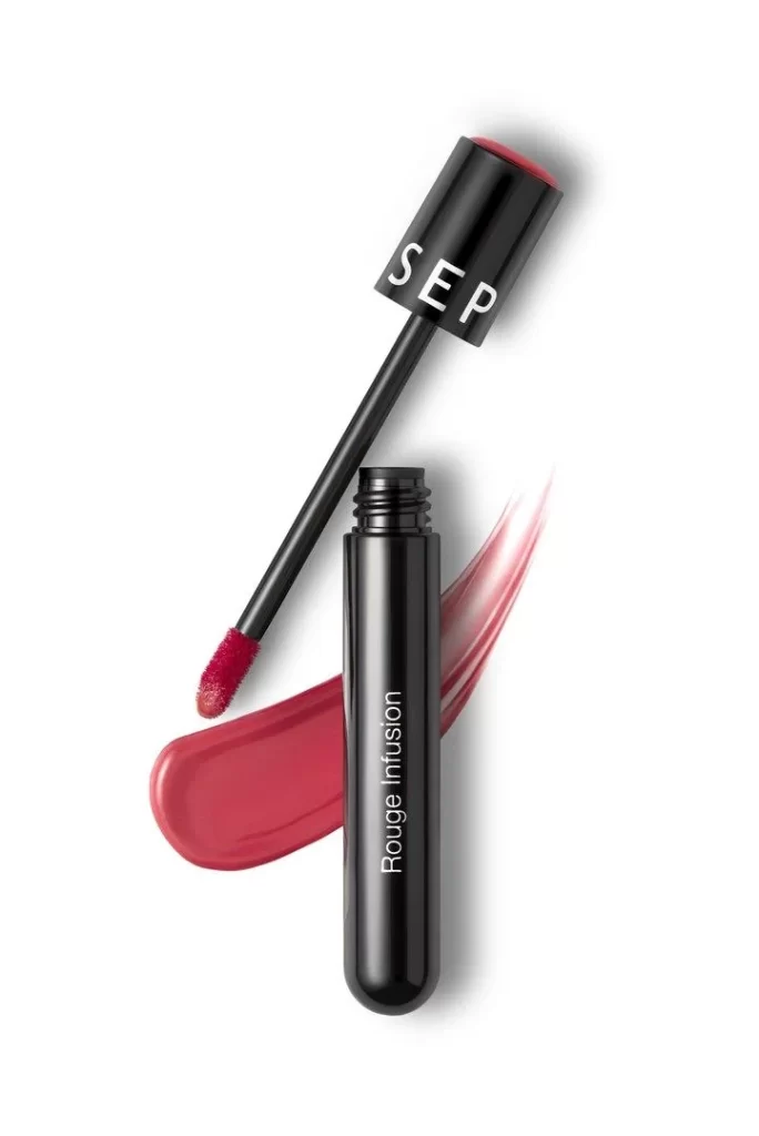 Lipstick Tube Black Red Rouge Infusion Minimalist Design