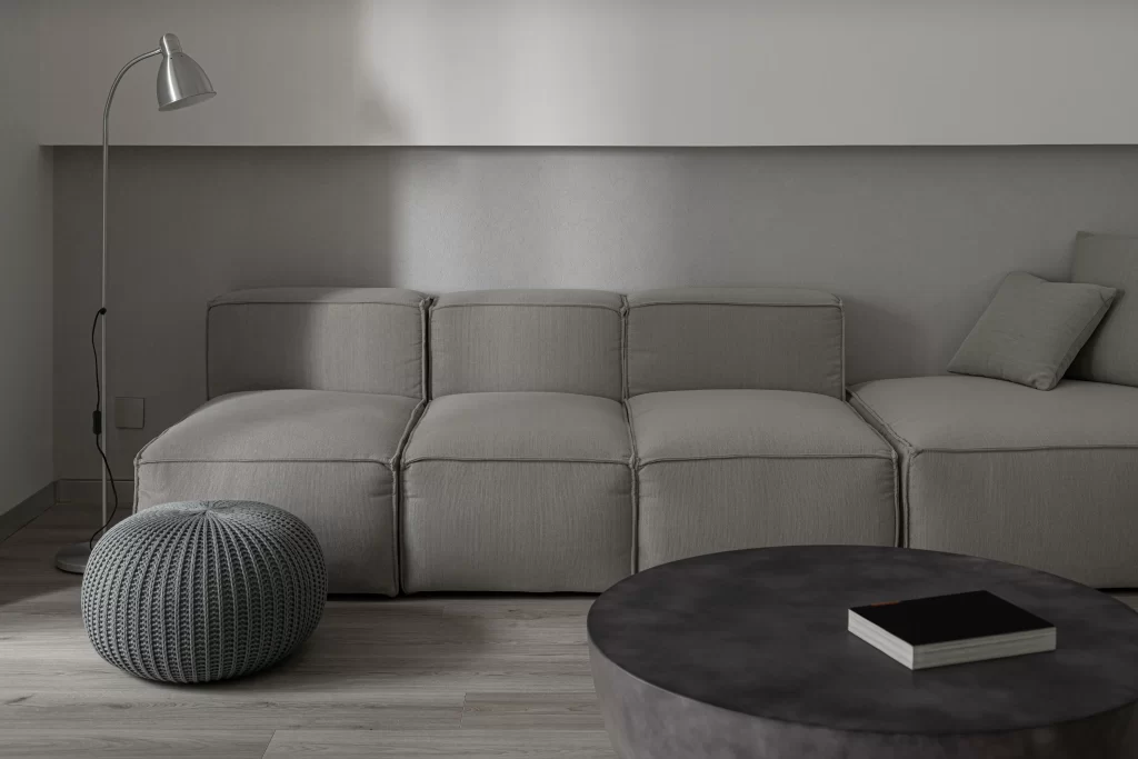 Living Room Contemporary Neutral Gray Textured Soft
