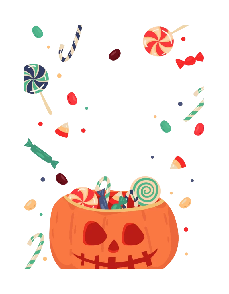 Lollipop Candy Corn Jelly Bean Halloween Pumpkin
