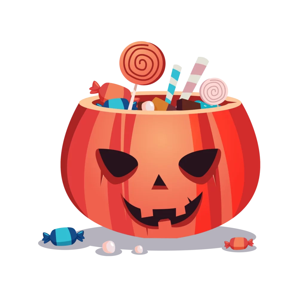 Lollipop Striped Swirl Halloween Pumpkin Candy