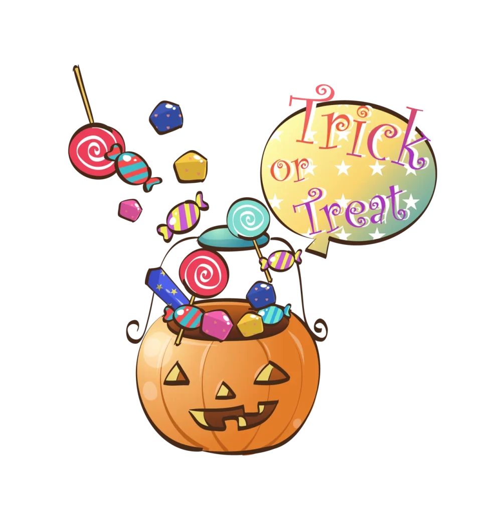 Lollipop Swirl Candy Multicolored Halloween Pumpkin Trick Treat