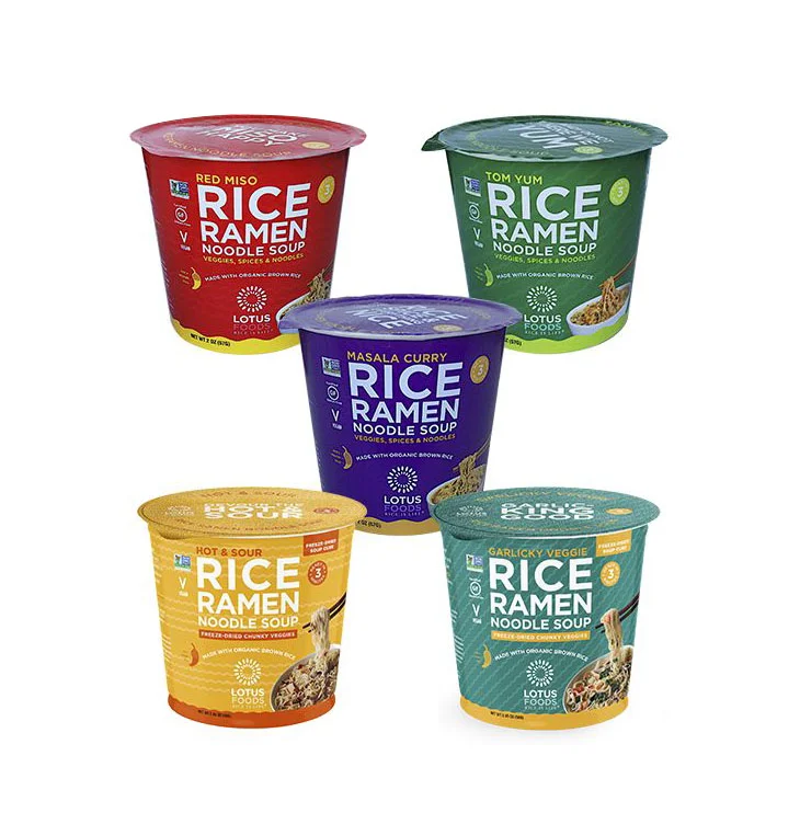 Lotus Rice Ramen Red Miso Tom Yum Masala Curry Hot Sour Garlicky Veggie Organic Brown Rice