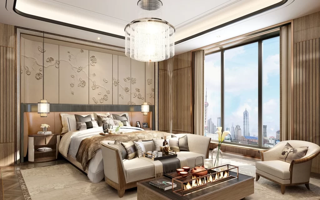 Luxury Modern Bedroom Neutral Gold Elegant
