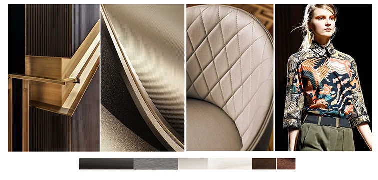 Luxury Modern Living Room Beige Gold Neutral Quilted
