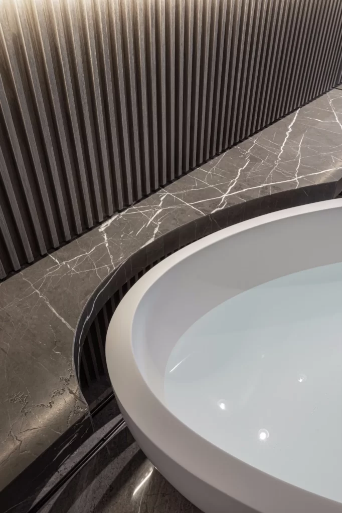 Luxury Spa Bathroom Marble Monochrome Neutral Light
