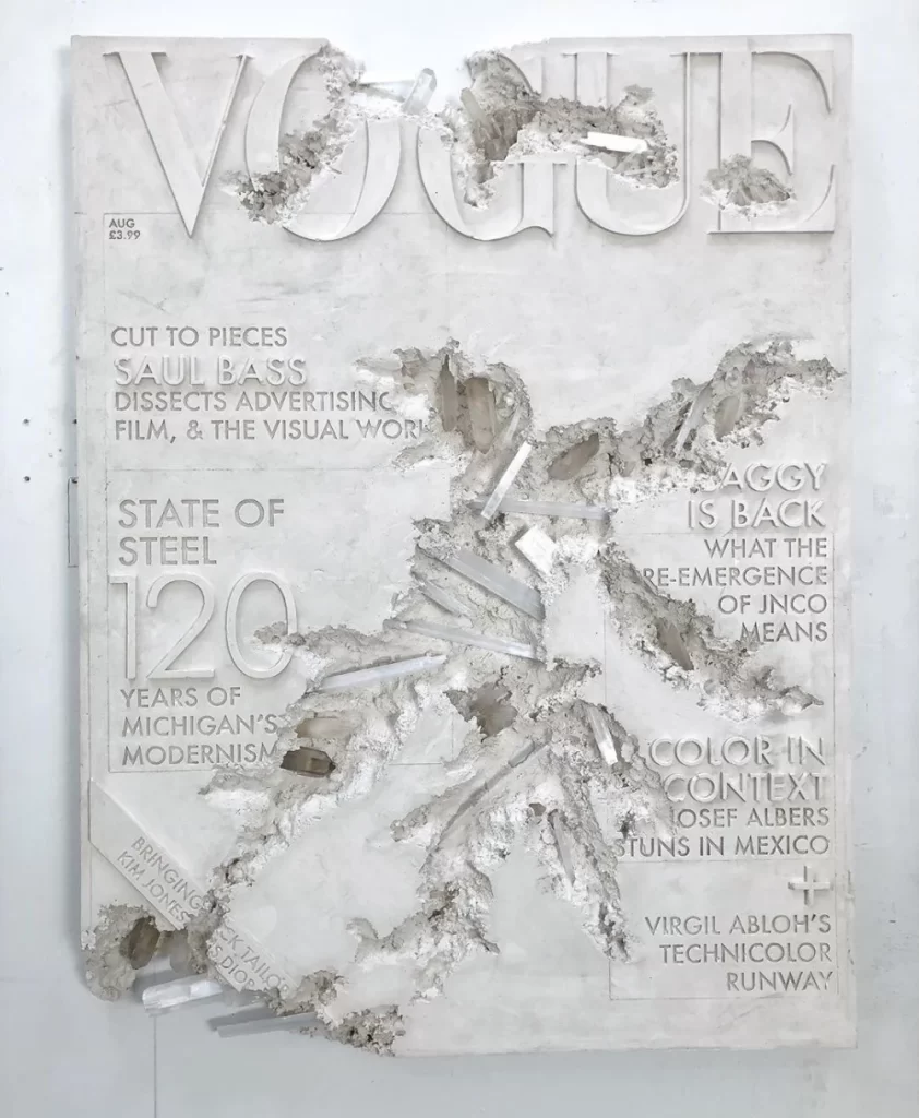 Magazine Cover Abstract Concrete Minimalist White Sculpture Design