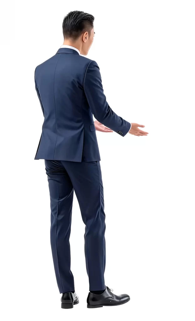 Man Business Suit Gesture