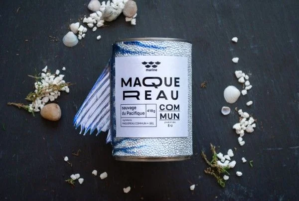 Maquereau Canned Fish Blue White Seafood