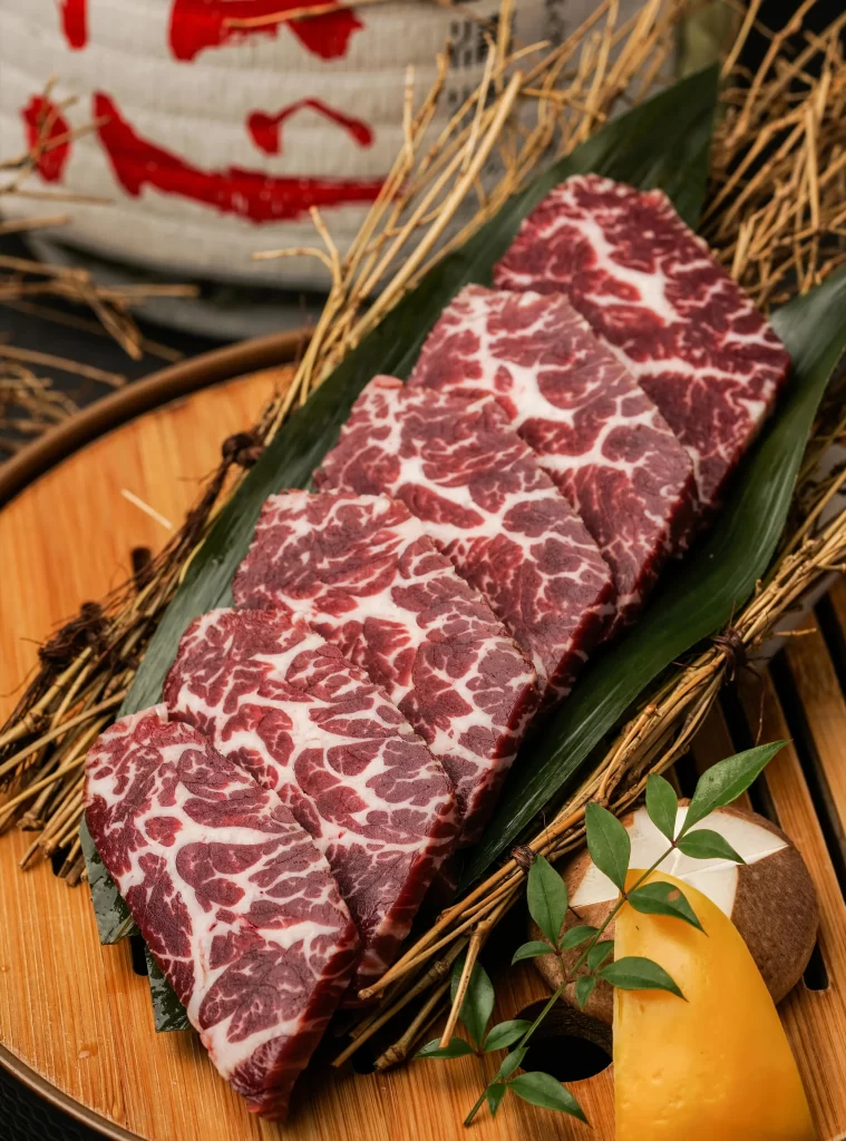 Wagyu Beef Ribeye Deep Red Medium Rare White Fat Marbling